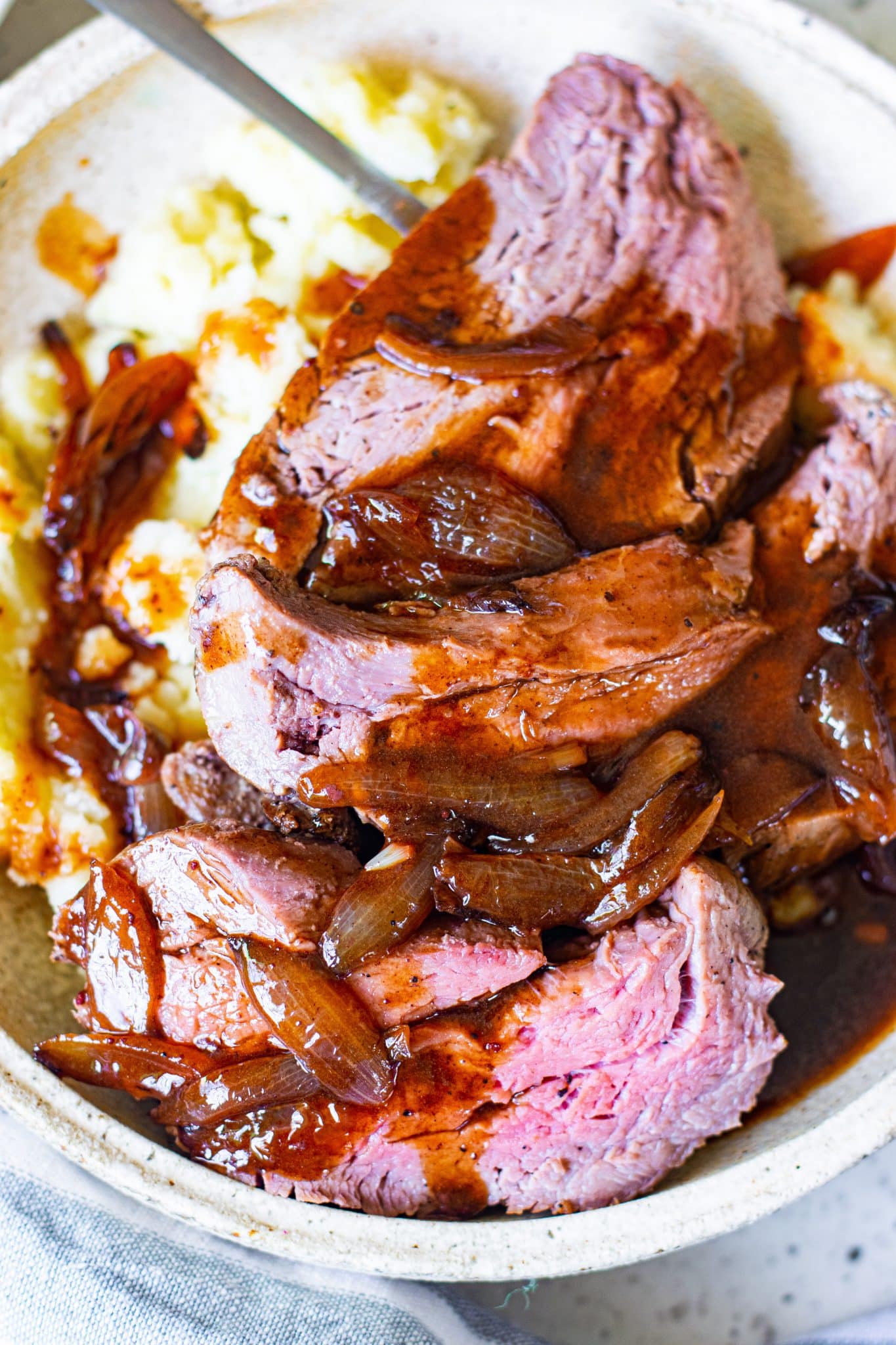 Roast Beef Tenderloin Recipe with Red Wine Sauce - The Forked Spoon