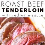 Roast Beef Tenderloin Pinterest PIN Collage