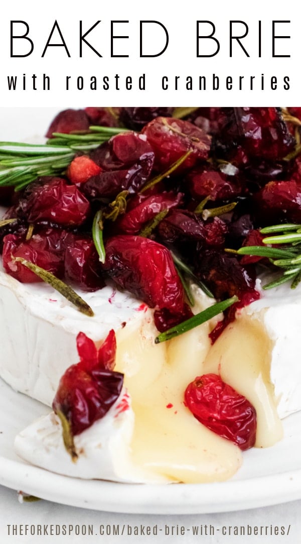 Baked Brie with roasted cranberries Pinterest PIN Collage
