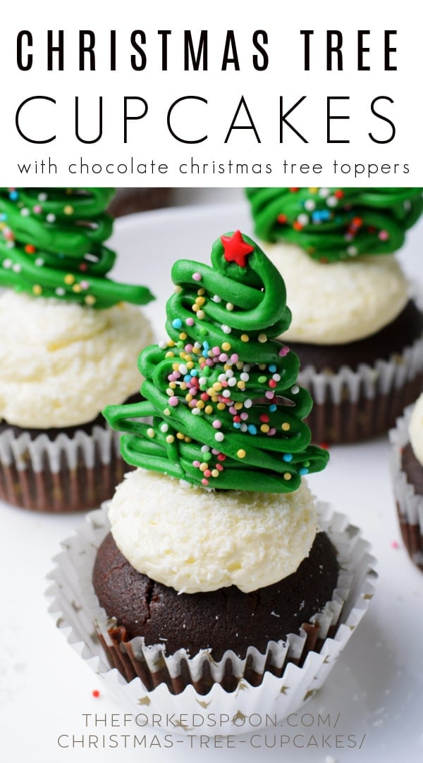 christmas tree cupcakes Pinterest pin collage image