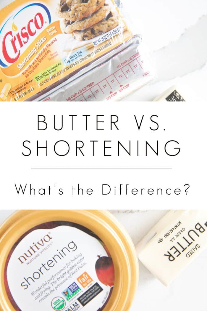 BUTTER VS. SHORTENING text overlay