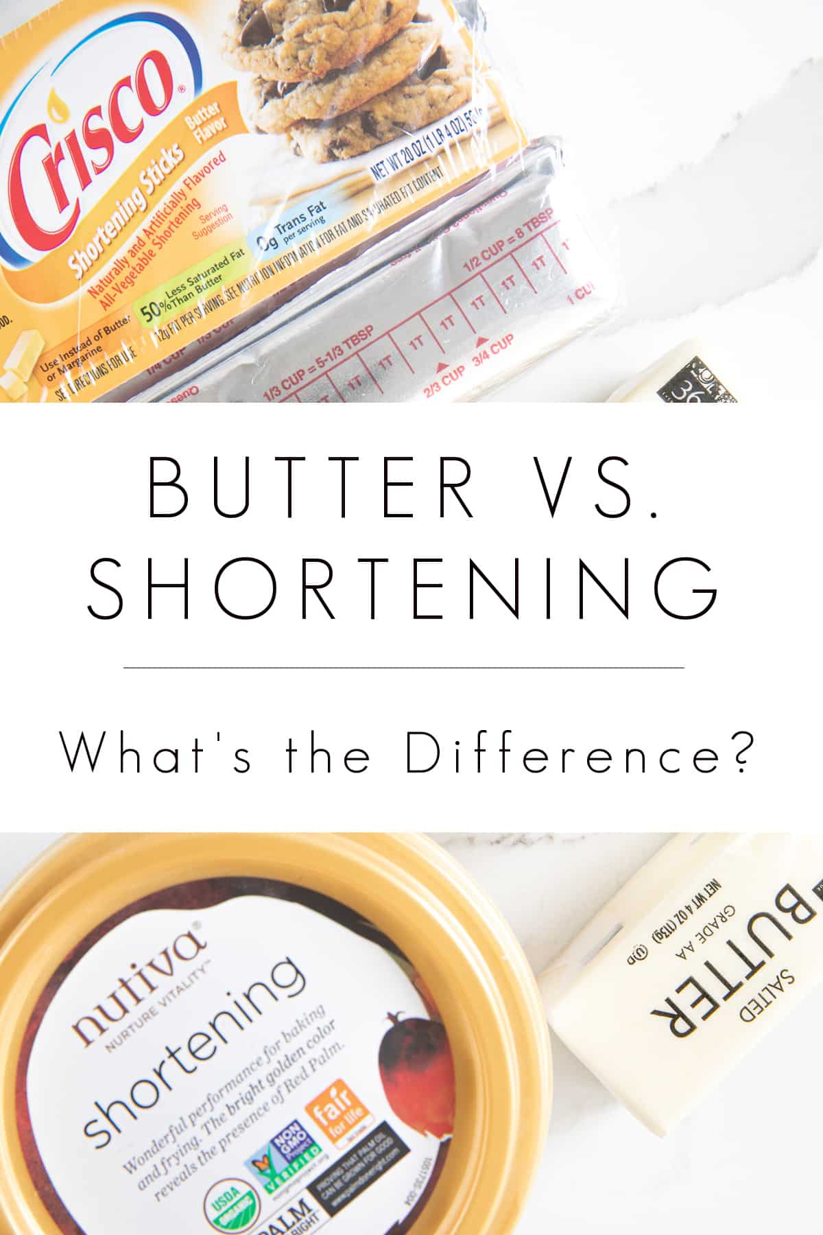 BUTTER VS. SHORTENING Text Overlay 