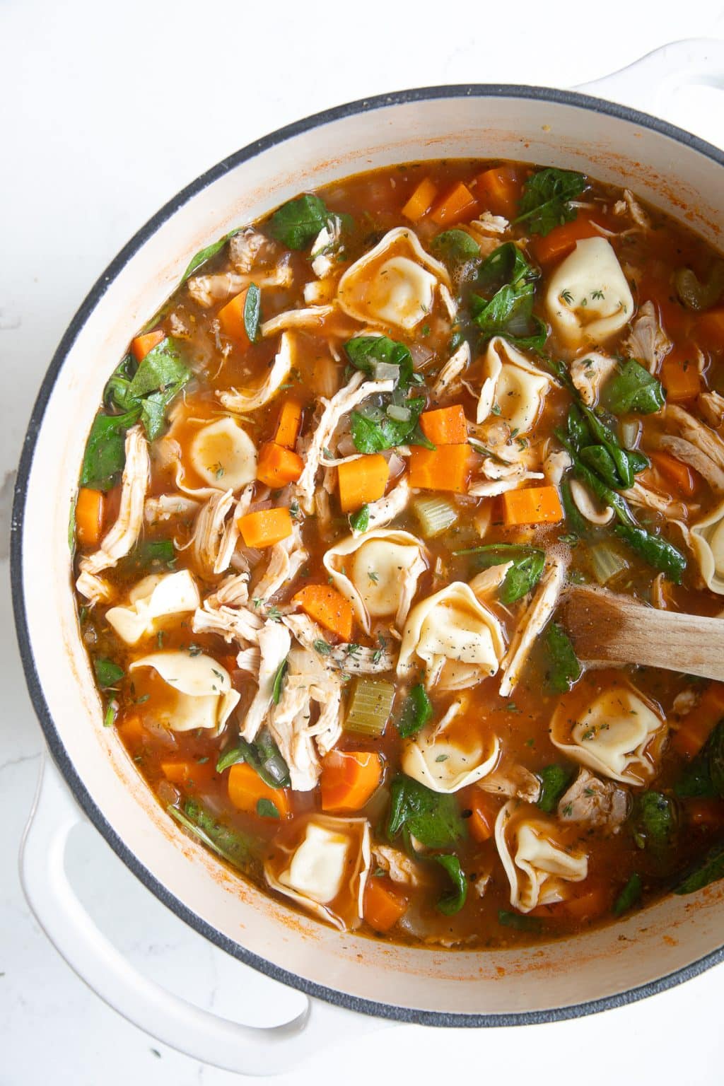 Easy Chicken Tortellini Soup Recipe The Forked Spoon