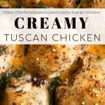 Creamy Tuscan Chicken Pinterest PIN Collage