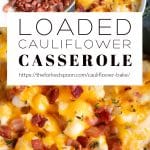 cauliflower bake Recipe Pinterest Pin Collage Image