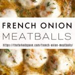 french onion meatballs pinterest pin collage image