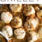 french onion meatballs pinterest pin collage image