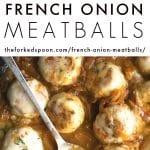 french onion meatballs pinterest pin collage image