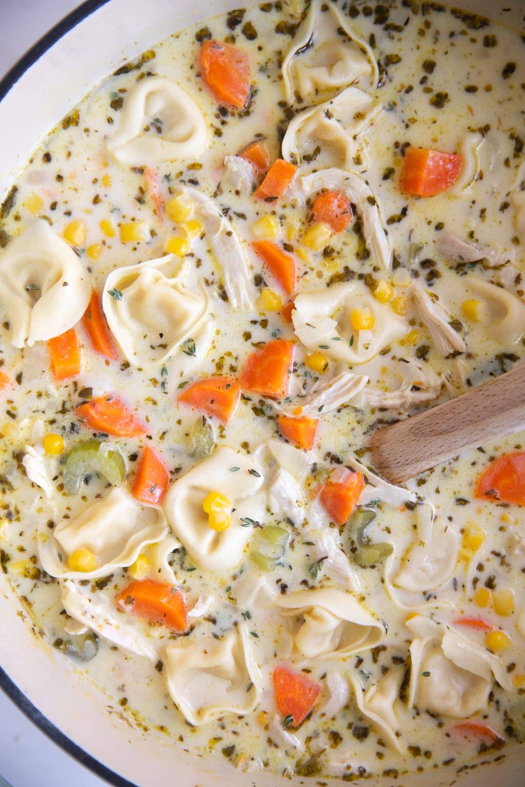 Creamy Chicken Tortellini Soup Recipe The Forked Spoon