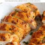 Perfect Air Fryer Chicken Breasts (No Breading!) Pinterest Pin Collage Image