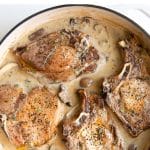 Smothered Pork Chops Recipe Pinterest Pin Collage Image