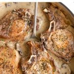Smothered Pork Chops Recipe Pinterest Pin Collage Image