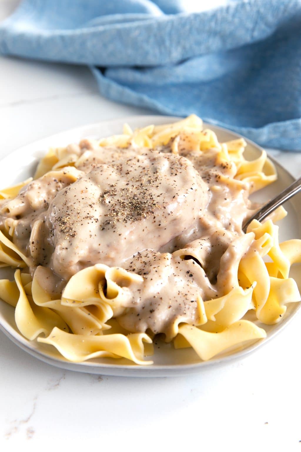 Cream of Mushroom Pork Chops (Dad's Recipe) - The Forked Spoon