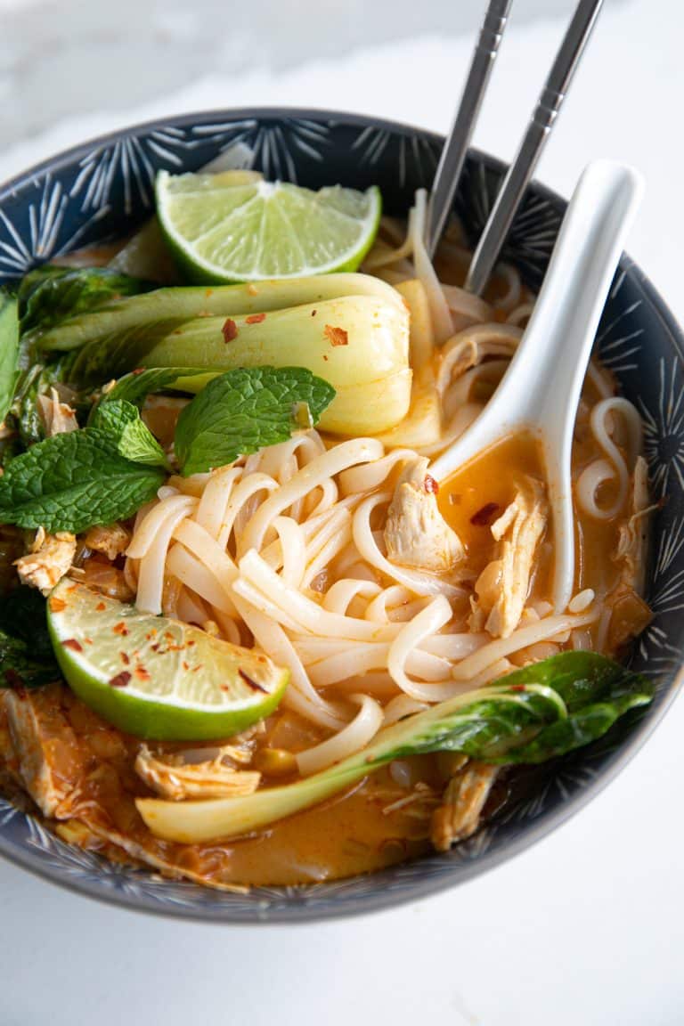 Thai Chicken Curry Noodle Soup Recipe - The Forked Spoon