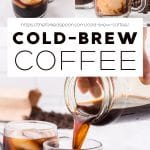 cold brew coffee pinterest pin collage image