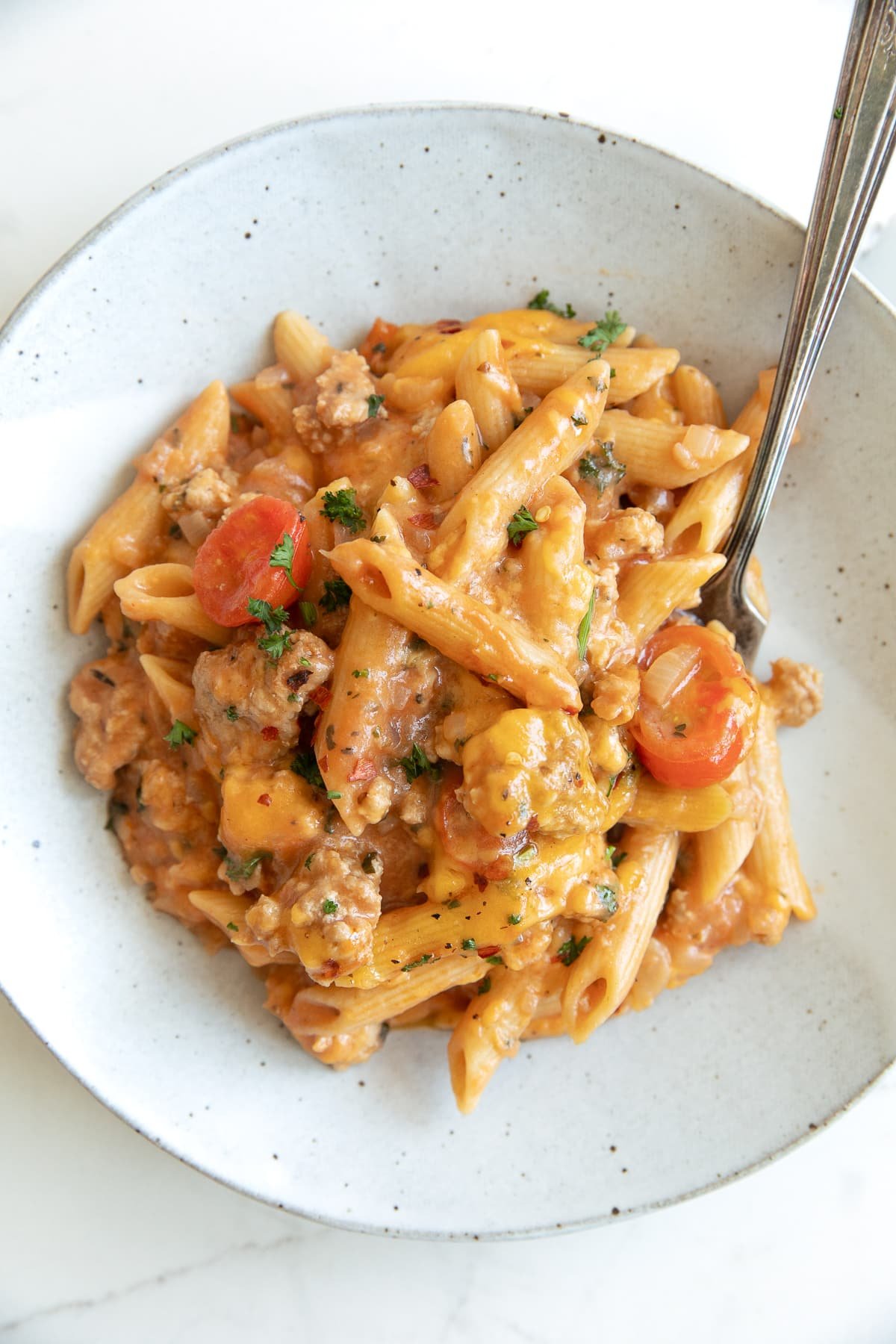 Ground Turkey Pasta Recipe - The Forked Spoon