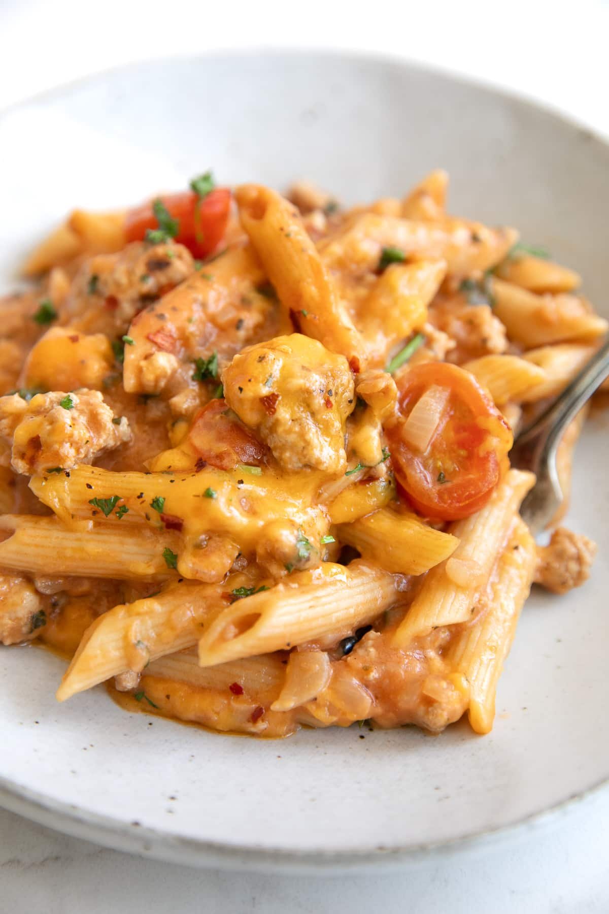 Ground Turkey Pasta Recipe - The Forked Spoon