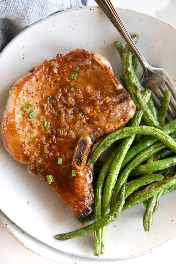 Easy Honey Garlic Pork Chops - The Forked Spoon