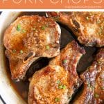 Easy Honey Garlic Pork Chops Pinterest Pin Image Collage