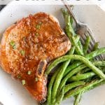 Easy Honey Garlic Pork Chops Pinterest Pin Image Collage