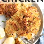 Parmesan Crusted Chicken Pinterest Pin Image Collage