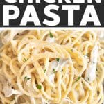 Creamy Lemon Chicken Pasta Pinterest Pin Image Collage
