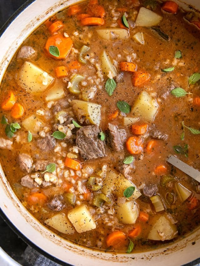 The Best Beef Barley Soup