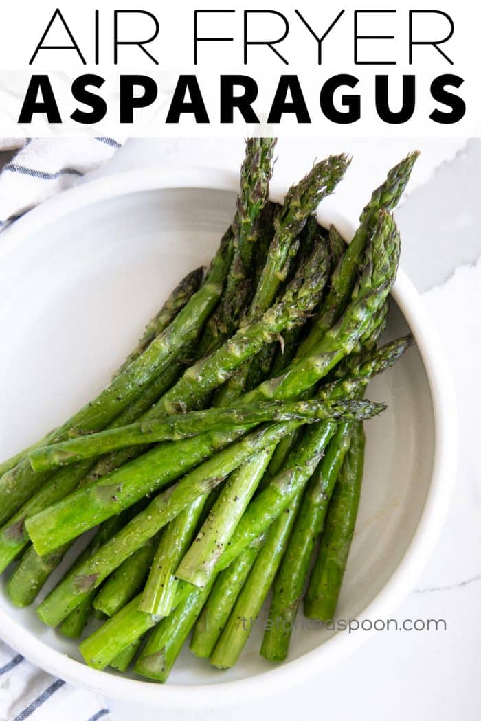 air fryer asparagus pinterest pin image