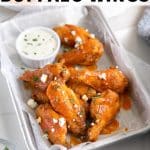 Air Fryer Buffalo Wings Pinterest pin image collage