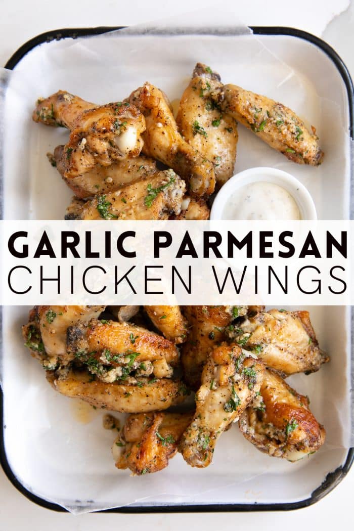 Garlic Parmesan Chicken Wings Pinterest Pin Image Collage