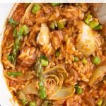 Orzo Pasta with Tomatoes and Artichoke Hearts (One-Pot) Pinterest pin image
