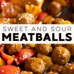 Sweet and Sour Meatballs Pinterest Pin
