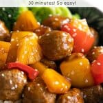 Sweet and Sour Meatballs Pinterest Pin