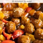 Sweet and Sour Meatballs Pinterest Pin