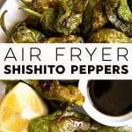 air fryer shishito peppers pinterest pin