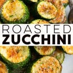 Roasted Zucchini Pinterest pin