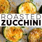 Roasted Zucchini Pinterest pin