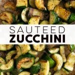 sauteed zucchini pinterest pin