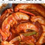 sausage and peppers recipe pinterest pin
