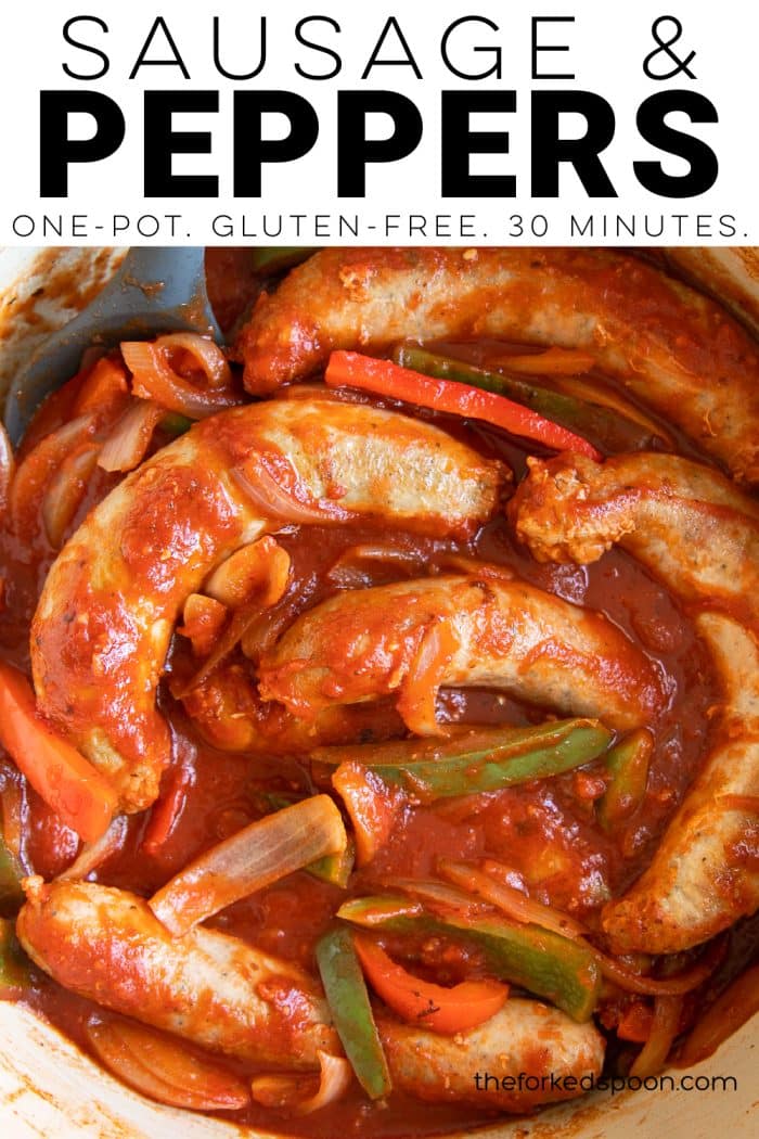 sausage and peppers recipe pinterest pin