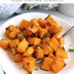 air fryer butternut squash pinterest pin image