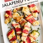 bacon wrapped jalapeno poppers Pinterest pin image