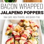 bacon wrapped jalapeno poppers Pinterest pin image