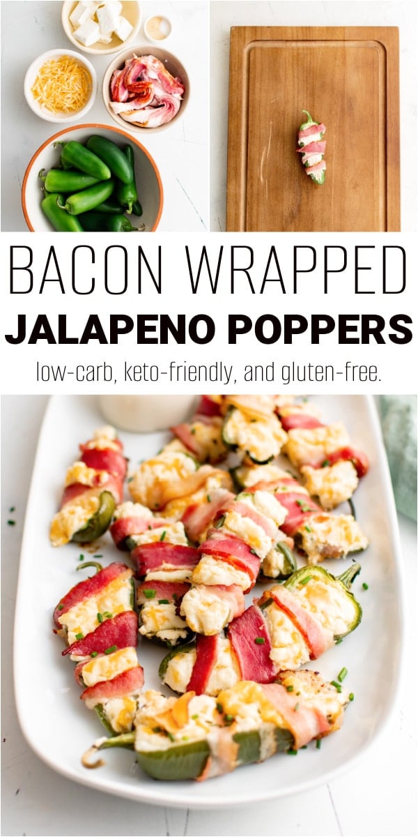 bacon wrapped jalapeno poppers Pinterest pin image