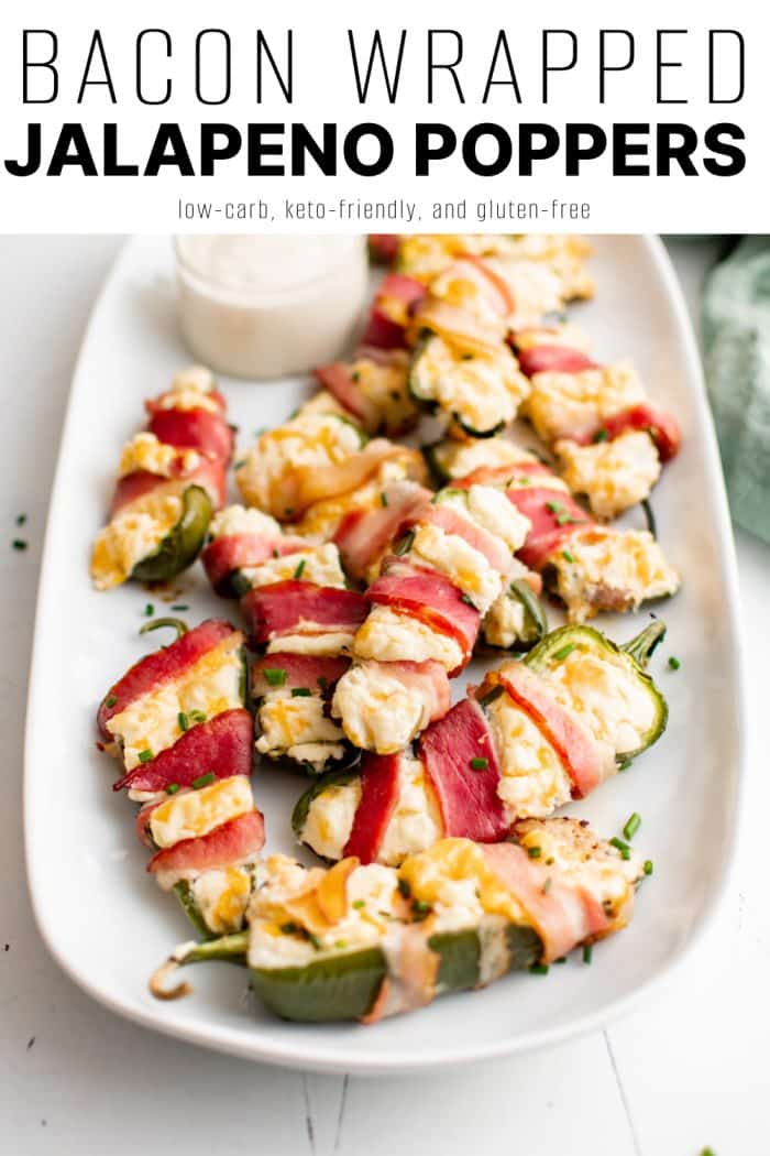 bacon wrapped jalapeno poppers Pinterest pin image