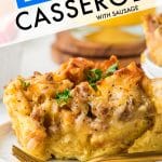 breakfast casserole pinterest pin image