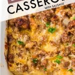 breakfast casserole pinterest pin image