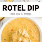 Rotel Dip Recipe Pinterest Pin Image
