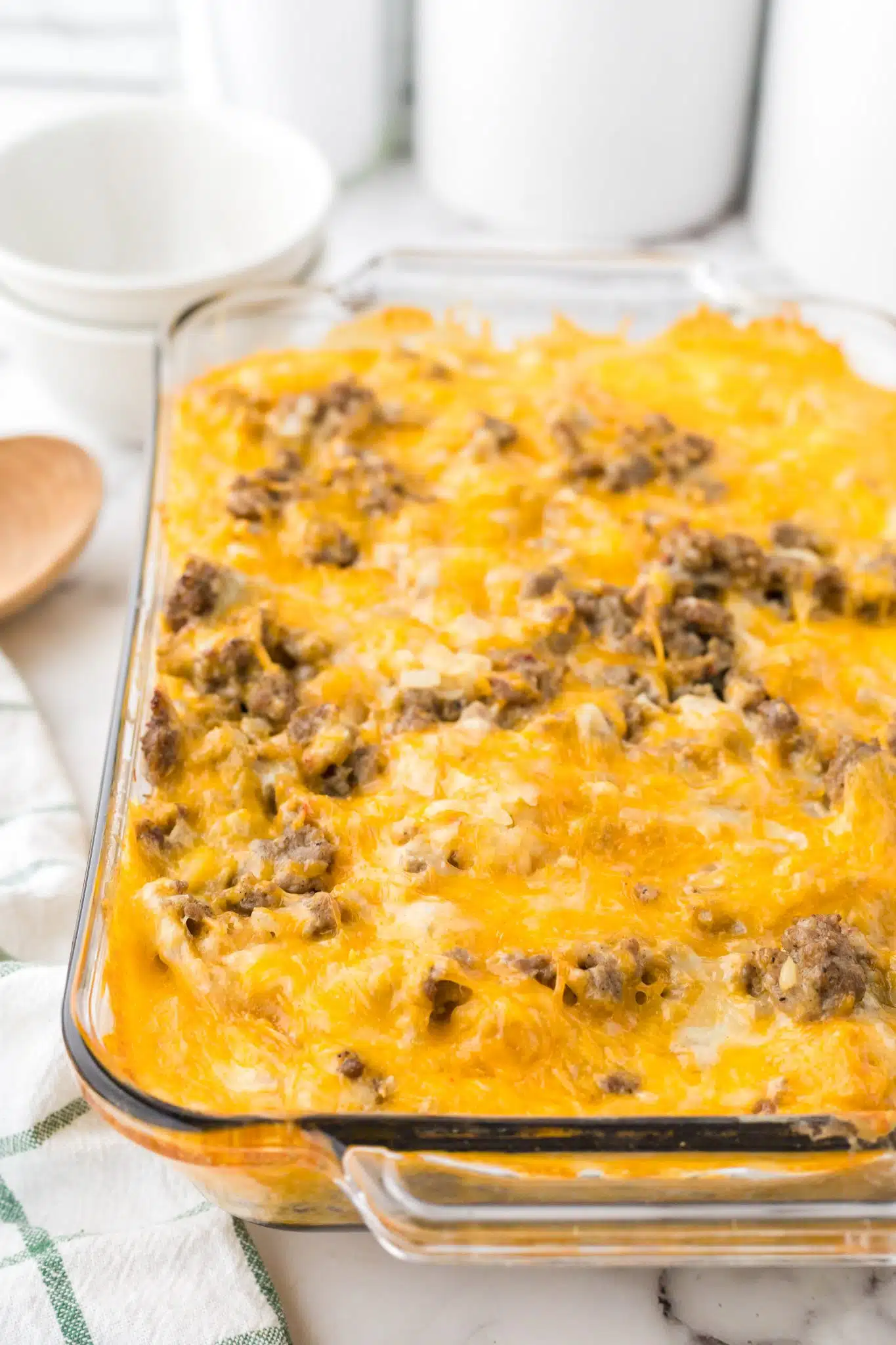 Tater Tot Breakfast Casserole - The Forked Spoon