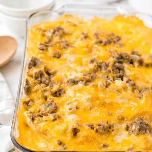 Tater Tot Breakfast Casserole - The Forked Spoon